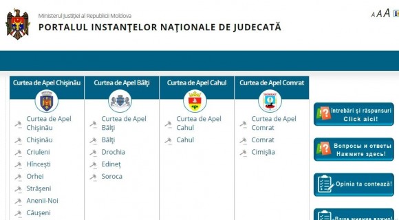 Paginile web ale unor instanțe judecătorești au interfață și funcționalități noi
