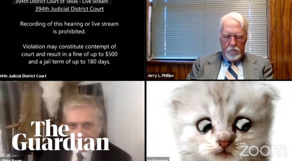 ”Nu sunt o pisică”: Un avocat n-a reușit să scoată filtrul de Zoom într-o audiere online în fața unui judecător
